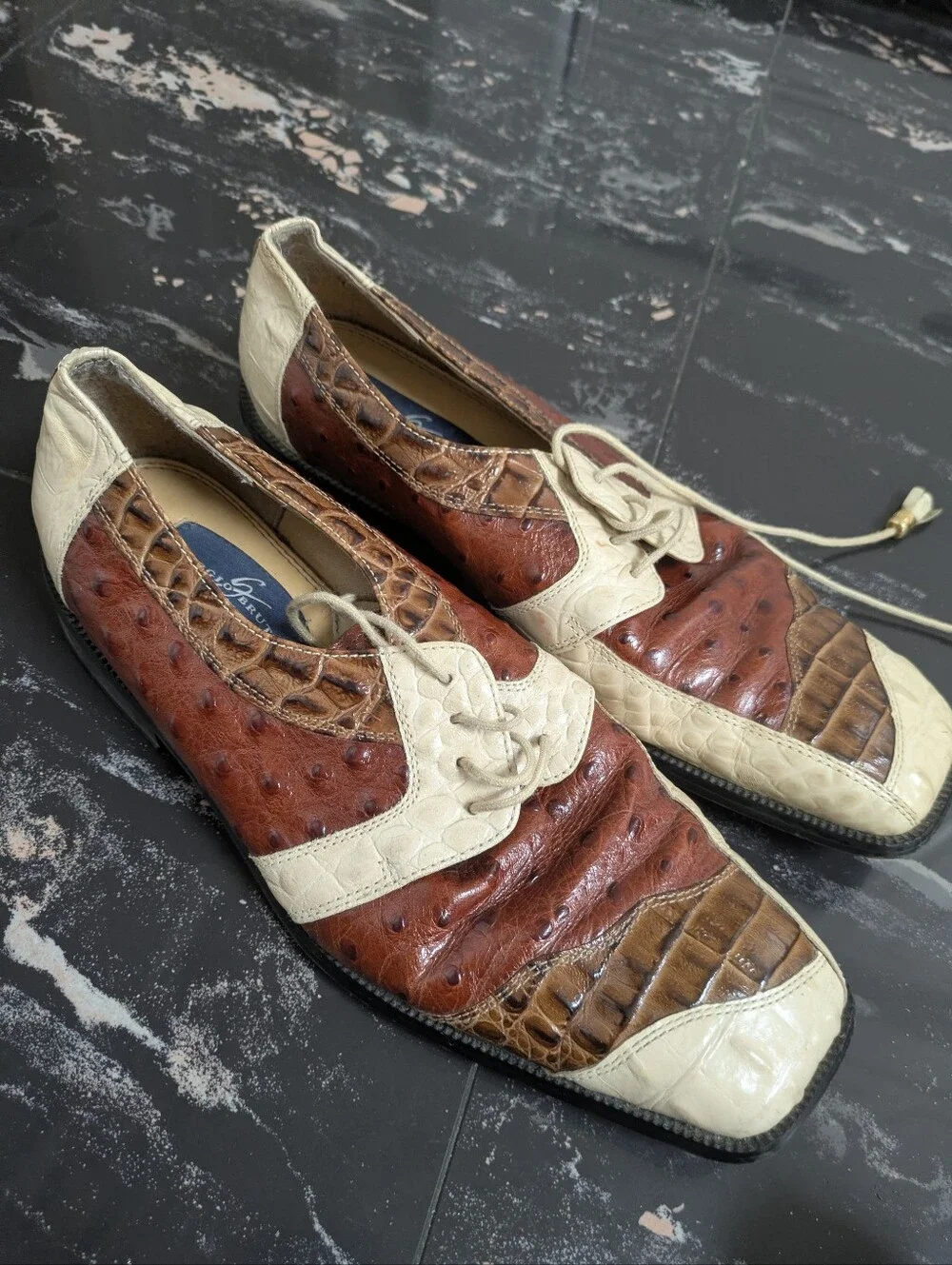 Giorgio Brutini Two-Tone Square Toe Dress Shoes Size 9.5